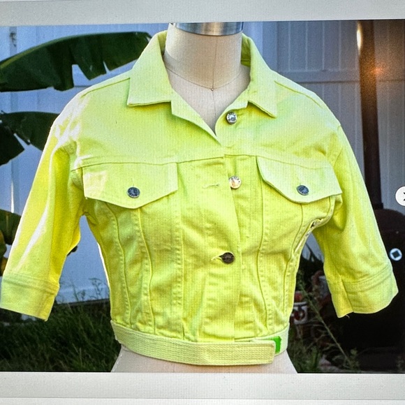 Vibrant Lime Jean Jimmy'Z Jacket 26" Waist for Women - Picture 1 of 13